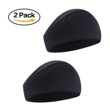 2PCS Summer Sport Fitness Headband Women Workout Yoga Stretchy Elastic Sweatband