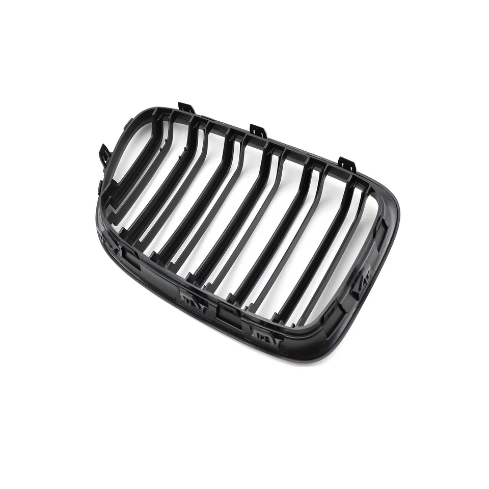 Parrilla central de parachoques delantero negro mate de doble línea para BMW X1 E84 SUV 2010-2015 Foto 4 de 4