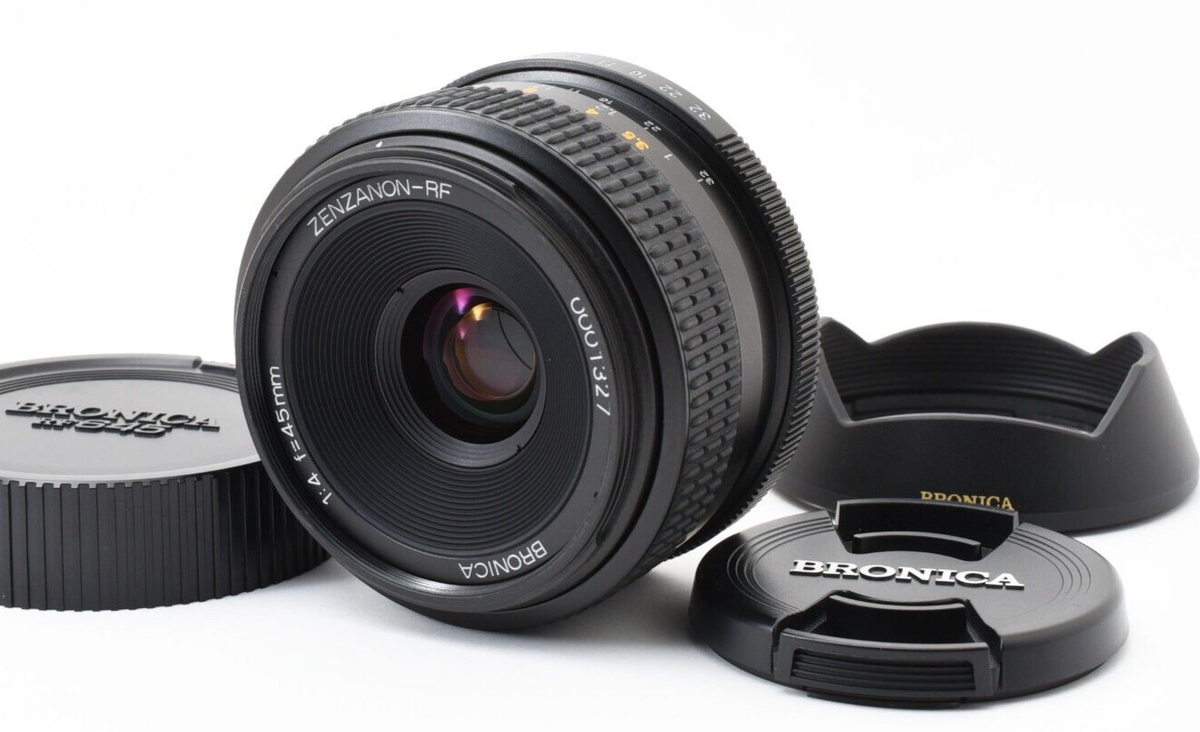 Mint Hood* Zenza Bronica Zenzanon RF 45mm F/4 Lens for RF645 Mint Hood* Zenza Bronica Zenzanon RF 45mm F/4 Lens for RF645