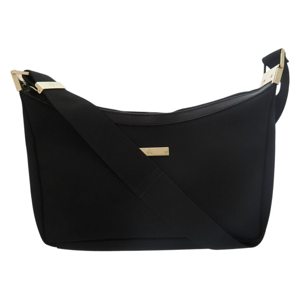 AUTHENTIQUE sac à bandoulière logo GUCCI toile noire 0705