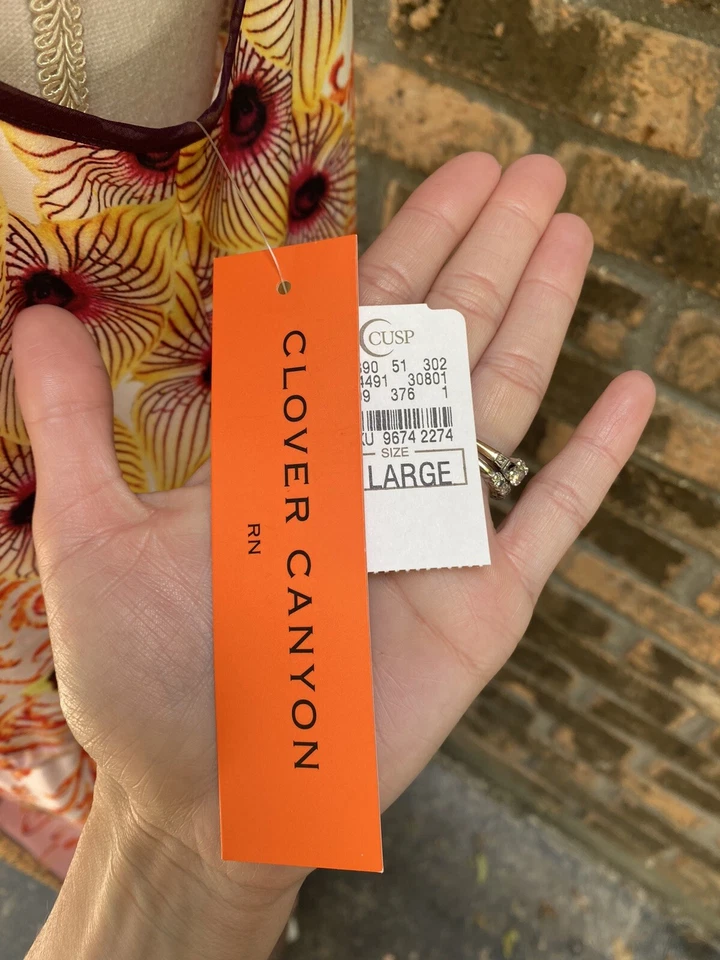 Clover Canyon 女式度假长裙 L 大号度假村夏季背心裙全新带标签 — 第 4/4 张图片