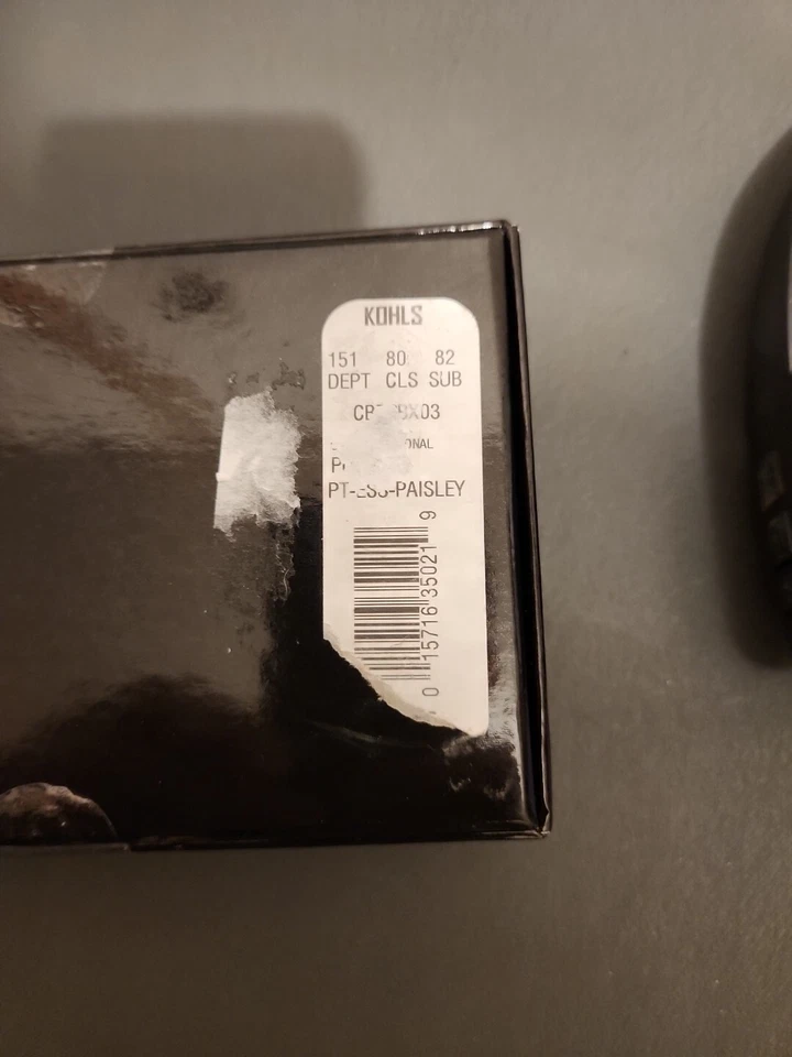 Gravata borboleta masculina de seda Croft & Barrow paisley roxa nova na caixa - Imagem 3 de 3