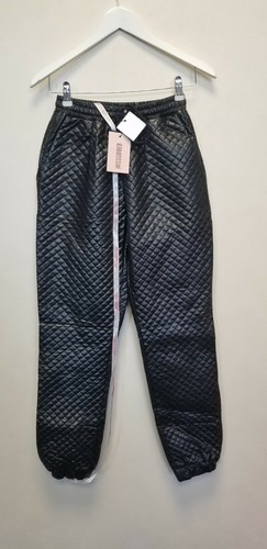 missguided quilted faux leather joggers 