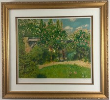 After Pierre-Auguste Renoir, Les Marronniers Roses, Signed Lithograph, Framed