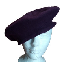 Vintage Beret 100 Lambswool Grape Hat Made In Italy