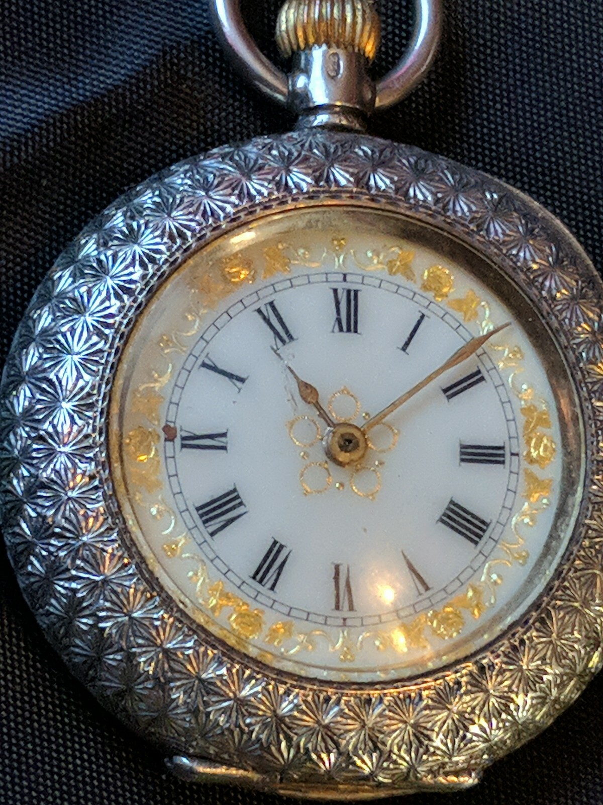 BEAUTIFUL EDWARDIAN ANTIQUE SOLID SILVER FOB / PO… - image 2