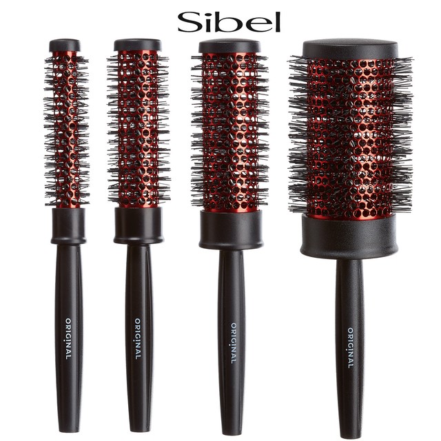 Sibel Blush Round Radial Hair Brush Set 4 X Professional Alu Thermic
