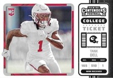 2023 Panini Contenders Chronicles Draft Picks Tank Dell College Ticket RC #17