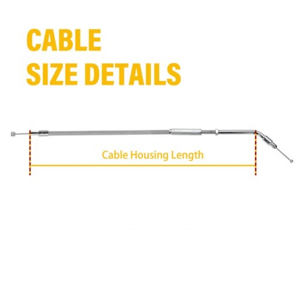 Cables de acelerador de acero inoxidable de 55" para Harley 00-06 Softail Fatboy FXST 16" barra Foto 2 de 4