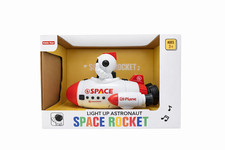 Kids Light Up Astronaut Space Rocket Toy w/ Sounds 360 Rotation Space Ship