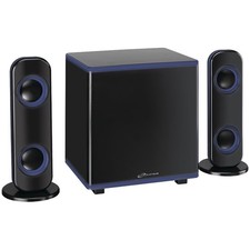 Bluetooth 2.1 Channel Home Music System with LED Lights and Subwoofer Black