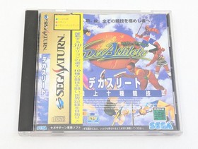 Sega Saturn White HST-3220 NTSC-J Japan Tested w/ Controller + DecAthlete