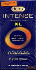 Durex Intense XL Non Latex Condoms, Thin Latex-Free Condoms, Large, 10ct