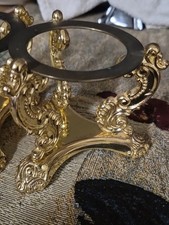 Vintage Three Footed Stand Godinger Art Co Silverplated Orb Ball Holder