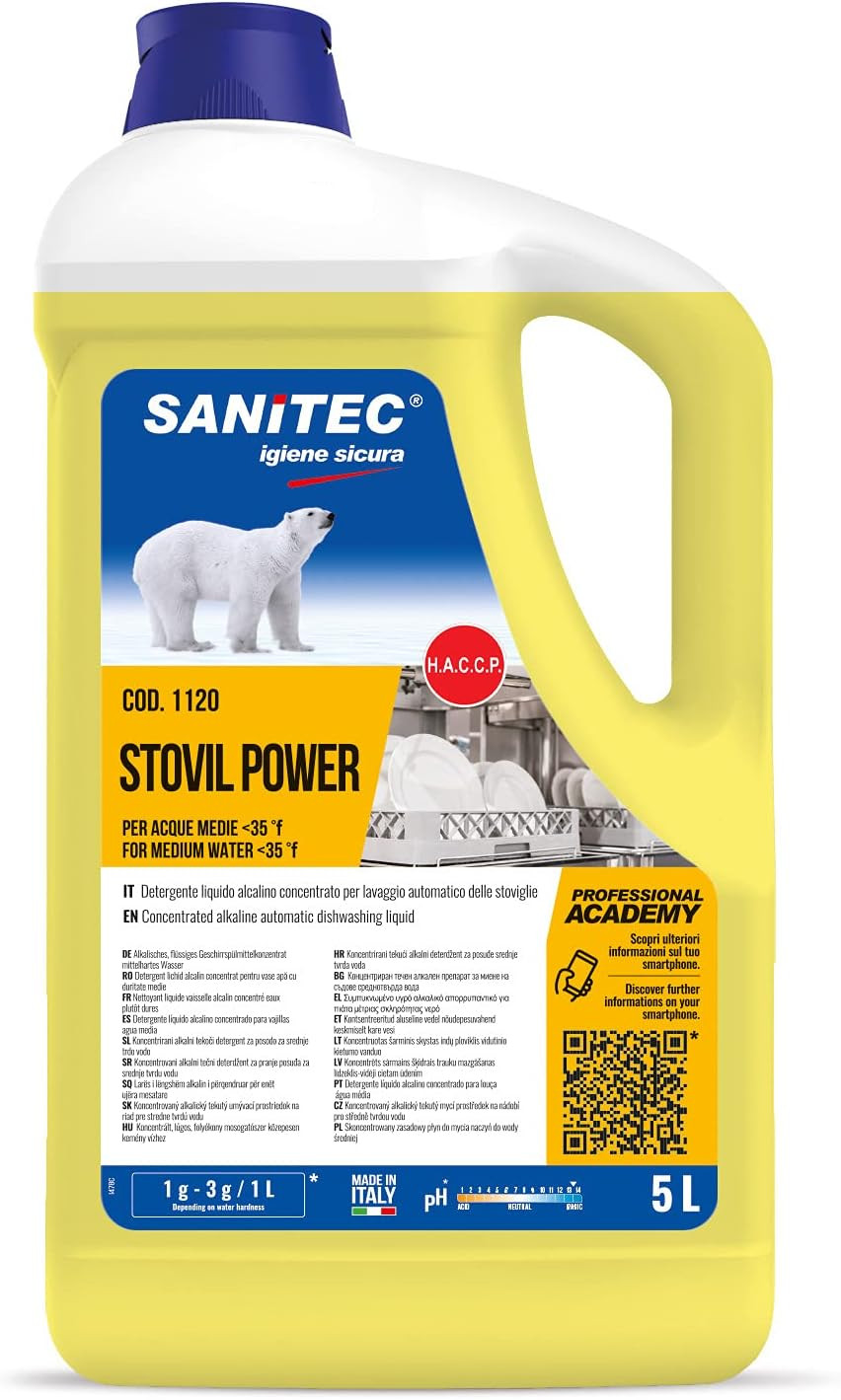 Sanitec Stovil Power Igienizzante 6kg - Detergente Professionale Lavastoviglie