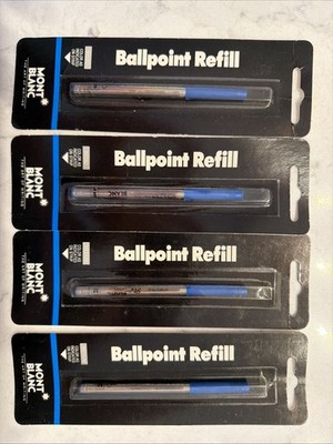 4 MontBlanc Ballpoint Pen Medium Refill Blue 39SGC-M New Old Stock