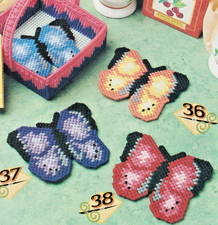 Butterfly Coasters - PLASTIC CANVAS PATTERN - Removed from Magazine