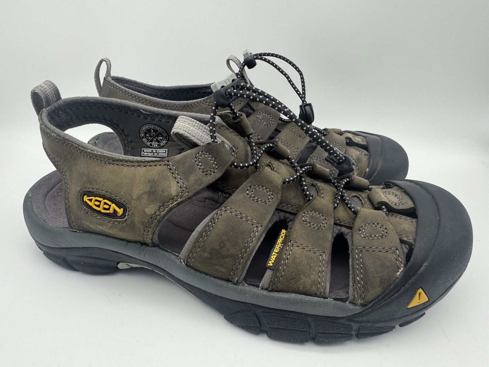 Sandali Newport da uomo KEEN pelle marrone bisonte taglia 9 US