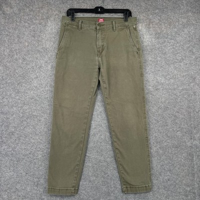 Levi's XX Chino Pants Mens 31x30 Green Standard Taper Fit Stretch Cotton Blend