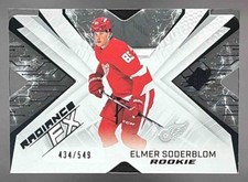 2022-23 SPx Hockey Elmer Soderblom Radiance FX /549 #RFX-81 RC Detroit Red Wings