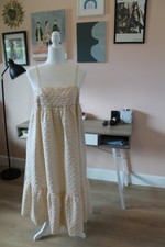 NWT Kika Vargas Dress x Target Textured Dress Cream/Off White Brand New Sz S