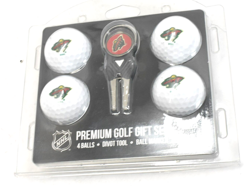 NHL Premium Golf Geschenkset 4 Bälle Divot Tool Ballmarker weiß Logo Bälle - Bild 1 von 10
