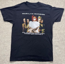 VTG Marilyn Manson T Shirt Men M Black Rock is Dead Tour 2016 reprint
