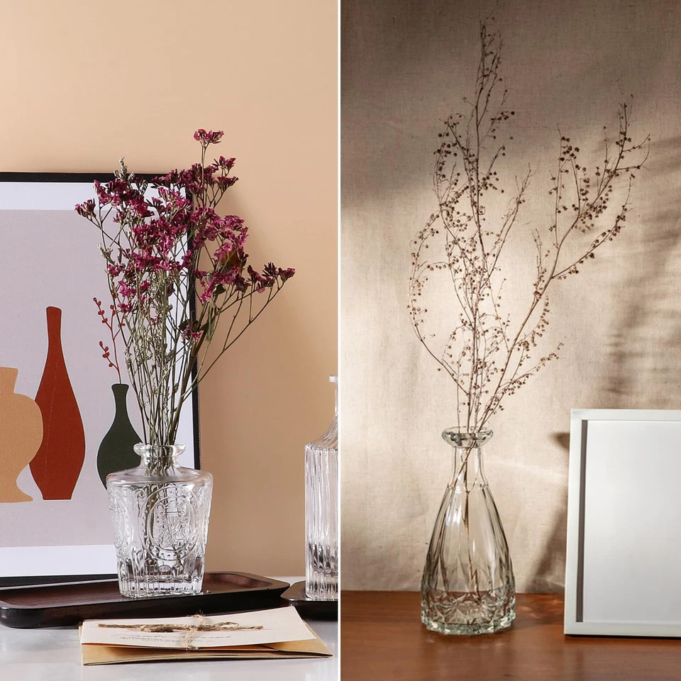 Винтажные стеклянные бутоны вазы оптом упаковка 30 шт|маленькие прозрачные цветочные вазы для свадебного дек... - Изображение 3 из 4