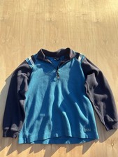 This is a Kids GAP Performance blue colorblock fleece 1/4 zip pullover Size XXL