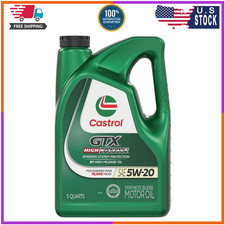 Castrol GTX High Mileage 5W-20 Synthetic Blend Motor Oil, 5 Quarts 25.59 per gallon