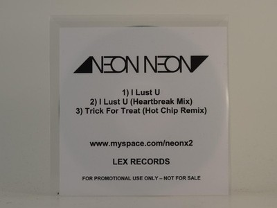 NEON NEON I LUST U (H1) 3 Track Promo CD Single including White Sleeve LEX