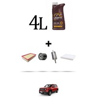 Hoffcar Wartungskit 4 Filter Und 4L ÖL FüR Jeep Renegade (Bu) 1.0 T-GDI 88KW D