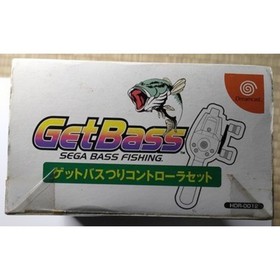 SEGA Dreamcast Get Bass Fishing Game + Fishing Controller Rod Set Game