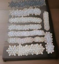 Lot Of 98 White  Silver Plastic Glittered Snowflakes-10 Styles-Christmas-Winter