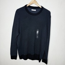 New Sonoma Blue Cotton Acrylic Crewneck Sweater Knit Men  s XL Large Business