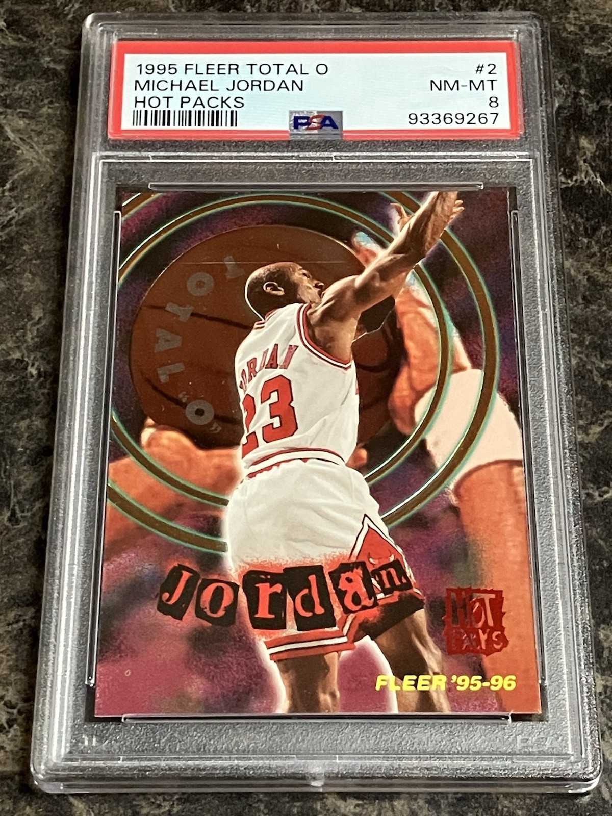 1995 Fleer Total O Michael Jordan #2 Hot Packs PSA 8 Chicago Bulls Legend HOF