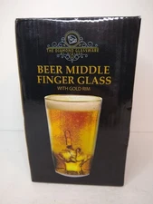 Beer Middle Finger Glass The Diamond Glassware By Ruglush With Original Box
