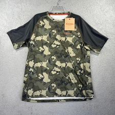Simms T Shirt Mens Large Green Camo Challenger Solar Short Sleeve Tee NEW