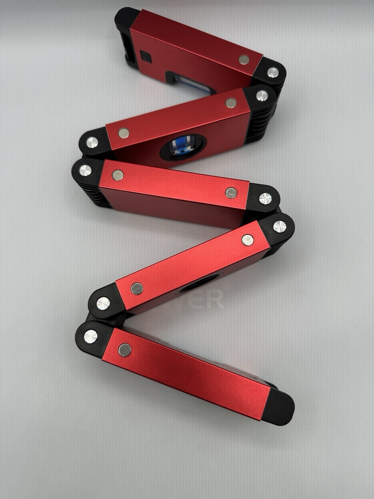 Saker 28" Multi-Functional Foldable Level Red Aluminum Measuring Tool