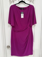 Lauren Ralph Lauren Women’s Berry Purple Jersey Knit Dress, Size 16