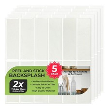 5 Pack Peel and Stick Backsplash Subway Tiles, Extra Thick 3D Wall Panels, He...