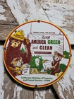 VINTAGE SMOKEY BEAR PORCELAIN SIGN OLD US FOREST SERVICE USDA AMERICA FIRE CAMP