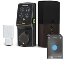 New Lockly Secure Pro Smart Deadbolt Wi-Fi Fingerprint Lock Venetian Bronze PGD7