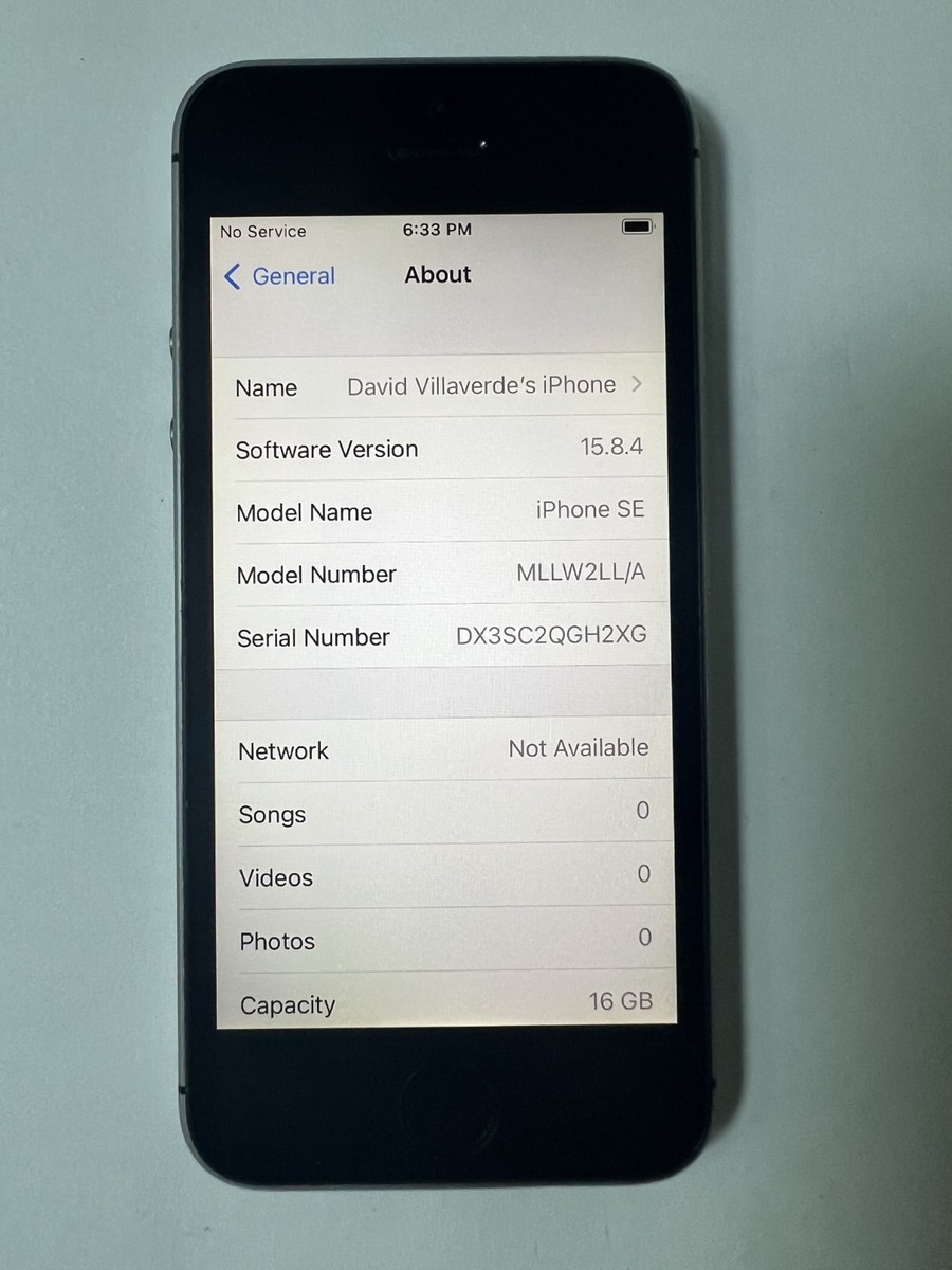 Apple iPhone SE 1st Gen 16 GB Space Gray Unlocked 93% 🔋 Health