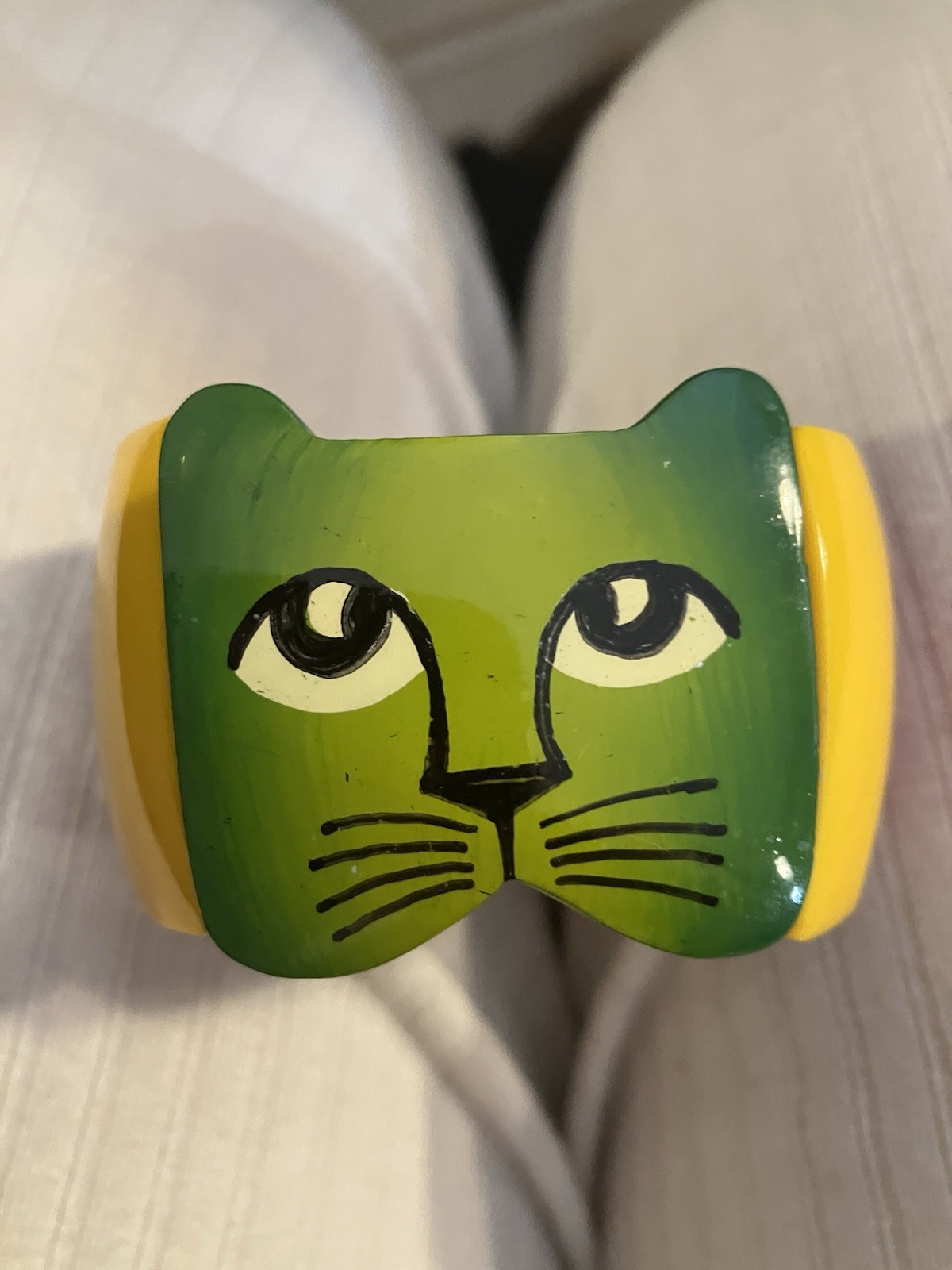 Bracelet Stretch Bangle Multi Color Squared Cats … - image 1
