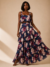 Midnight Bloom Maxi Dress size XL
