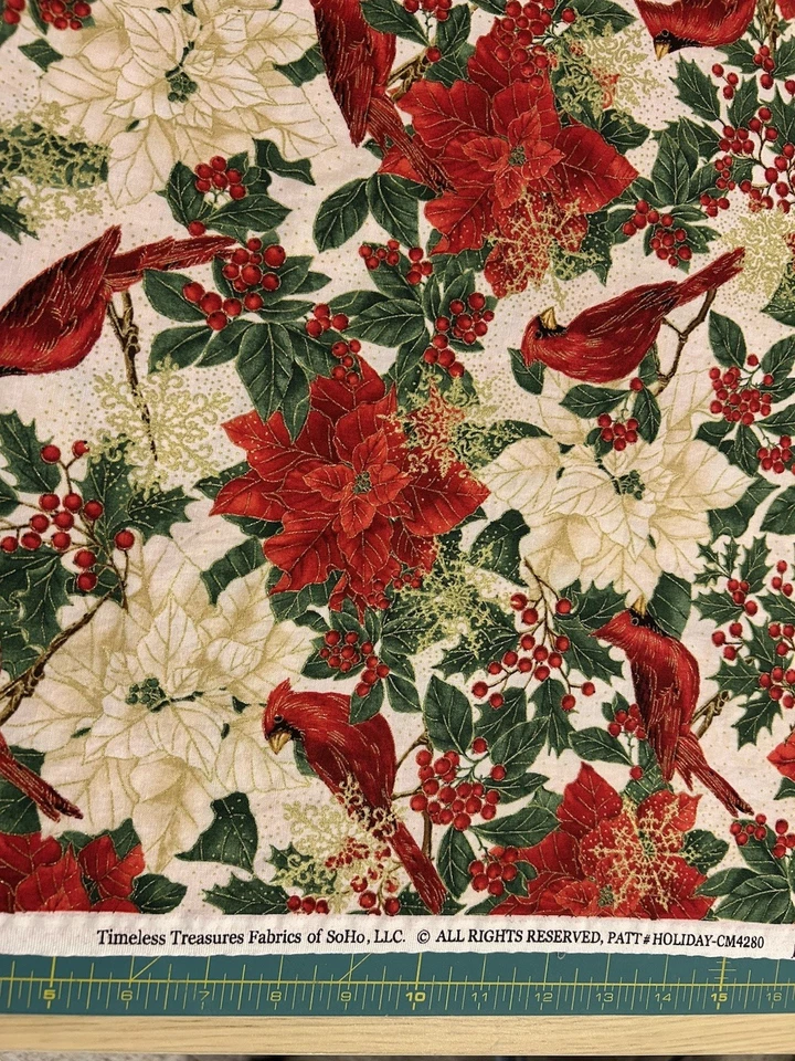 Tela de Navidad Timeless Treasures POR Acolchado Rojo Costura #VACACIONES CM-4280 Foto 2 de 4