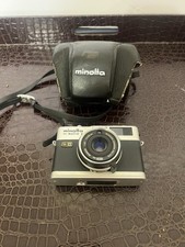 Minolta HI-Matic F 35mm Film Rangenfinder Camera w Original Case. VG 