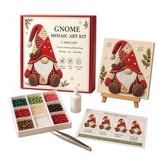 Christmas DIY Mosaic Craft Kits For Kids /Adults Colorful Pieces Gnome Handmade