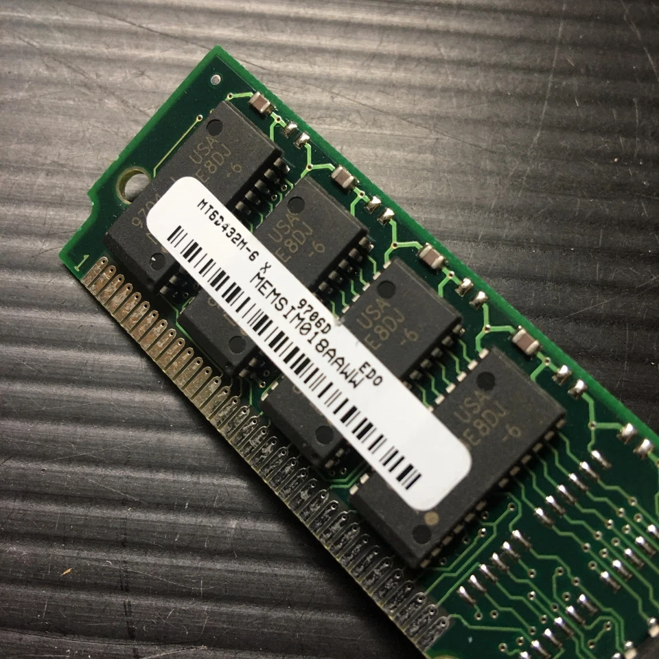 16MB Micron MT8D432M-6X Original EDO 60ns Tin 72-pin SIMM - Image 2 of 3
